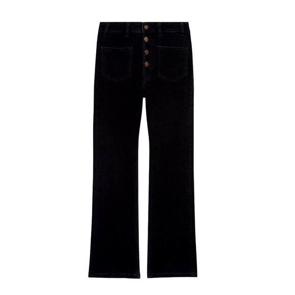 MAJE Passion Double Pocket Black Jeans CroppedSize 28